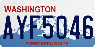 WA license plate AYF5046