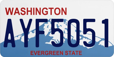 WA license plate AYF5051