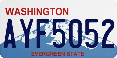 WA license plate AYF5052