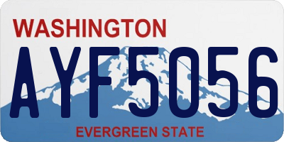 WA license plate AYF5056