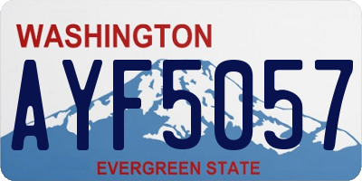 WA license plate AYF5057