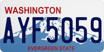 WA license plate AYF5059