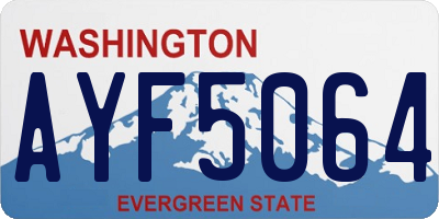 WA license plate AYF5064