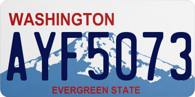 WA license plate AYF5073