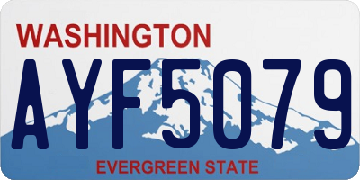 WA license plate AYF5079