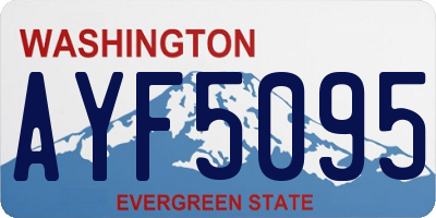 WA license plate AYF5095