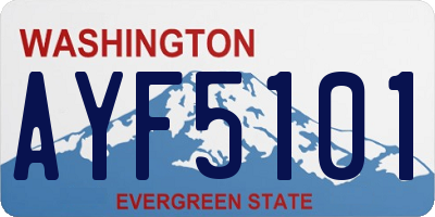 WA license plate AYF5101