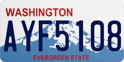 WA license plate AYF5108