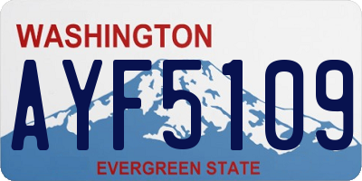 WA license plate AYF5109