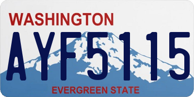 WA license plate AYF5115