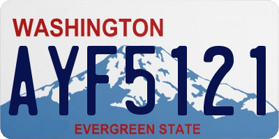 WA license plate AYF5121