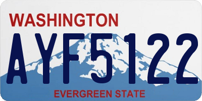 WA license plate AYF5122