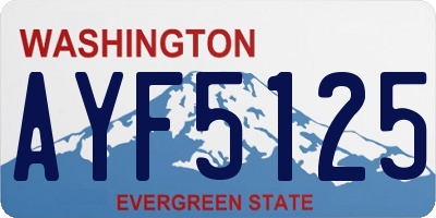 WA license plate AYF5125