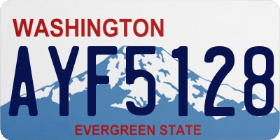 WA license plate AYF5128