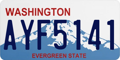 WA license plate AYF5141