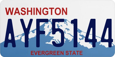 WA license plate AYF5144