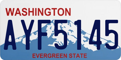 WA license plate AYF5145