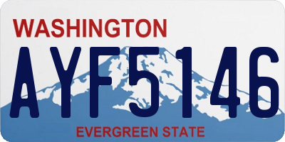 WA license plate AYF5146