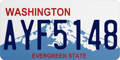 WA license plate AYF5148