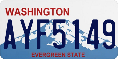 WA license plate AYF5149