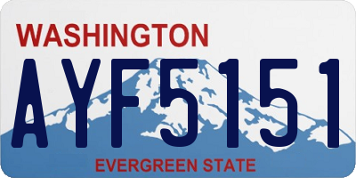 WA license plate AYF5151