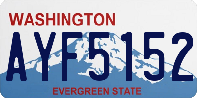 WA license plate AYF5152