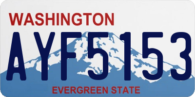 WA license plate AYF5153