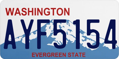 WA license plate AYF5154