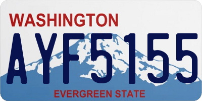 WA license plate AYF5155