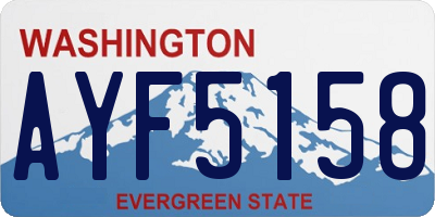 WA license plate AYF5158