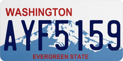 WA license plate AYF5159