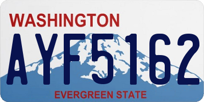 WA license plate AYF5162