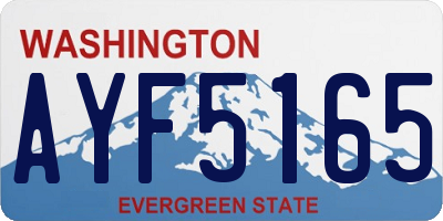 WA license plate AYF5165