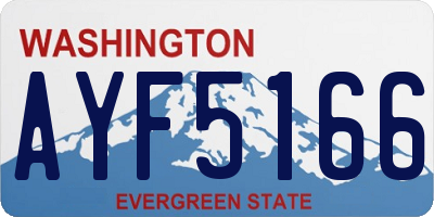 WA license plate AYF5166