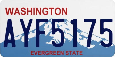 WA license plate AYF5175