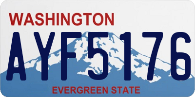 WA license plate AYF5176