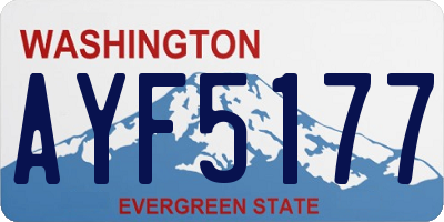WA license plate AYF5177