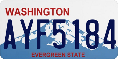 WA license plate AYF5184