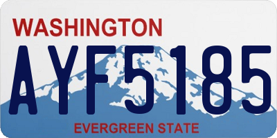 WA license plate AYF5185