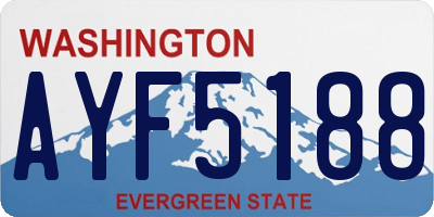WA license plate AYF5188