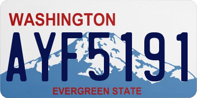 WA license plate AYF5191