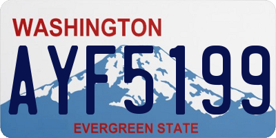 WA license plate AYF5199
