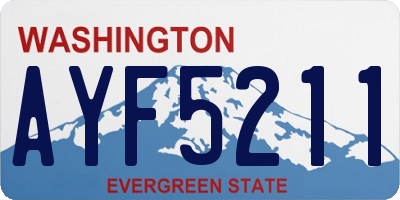 WA license plate AYF5211
