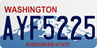 WA license plate AYF5225