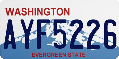 WA license plate AYF5226