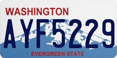 WA license plate AYF5229