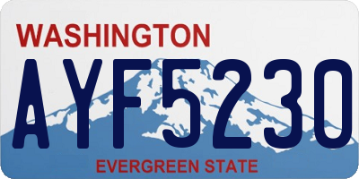 WA license plate AYF5230