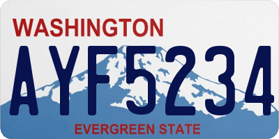 WA license plate AYF5234