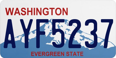 WA license plate AYF5237