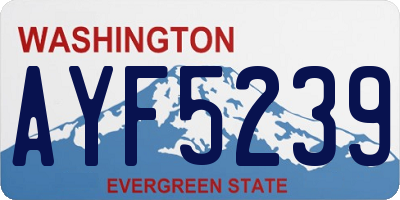 WA license plate AYF5239